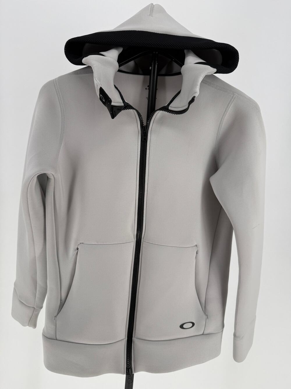 Oakley Mens Small Full Zip Hoodie Gray 17SS Performance Stretch Jacket Hooded
